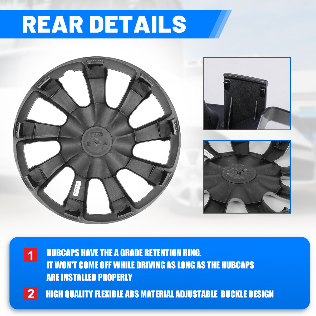 17" Set of 4 Silver Wheel Covers Snap On Full Hub Caps Fits R17 Tire & Steel Rim