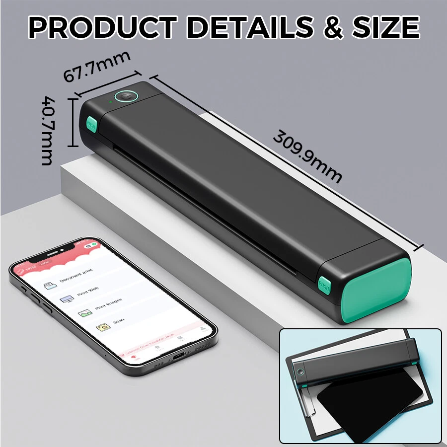 Phomemo M08F Thermal Printer A4 Portable Printer for Travel or A4 paper LOT - Image 2 of 4