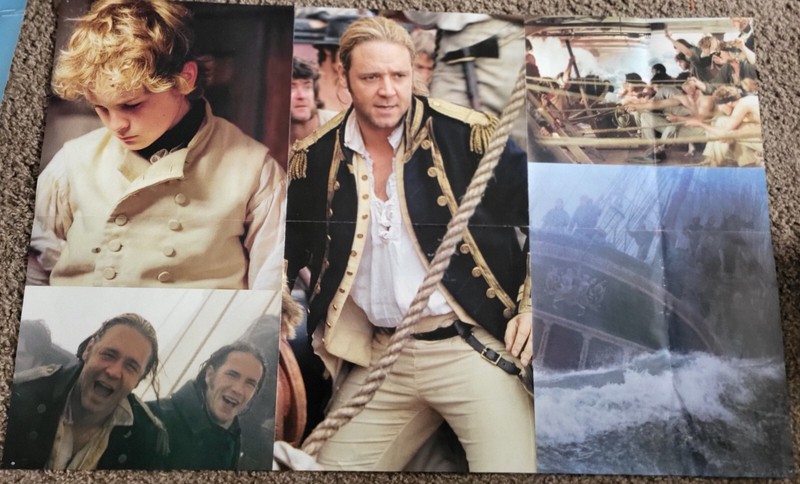LARGE 21X32  INCH VINTAGE POSTER  MASTER AND COMMANDER THE FAR SIDE OF THE WORLD