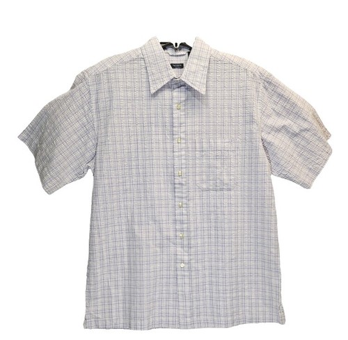 Van Heusen Men's Air Short Sleeve Button Down Stripe Shirt - RED SYRAH, Small | Soft Poly Rayon, Moisture-Wicking & Non-Iron