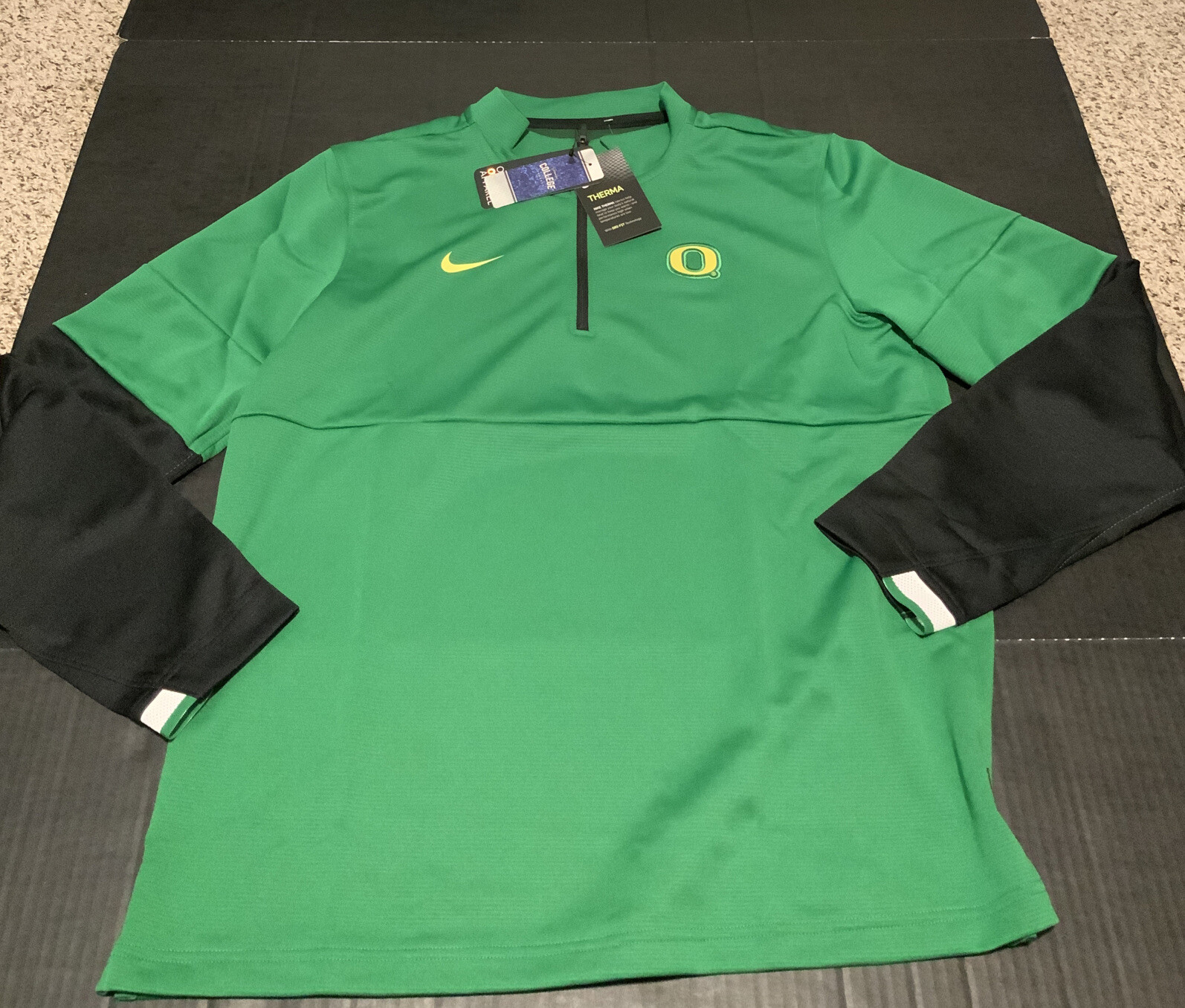Nike Oregon Ducks Coaches 1 2 Zip Shirt L S Uomo Taglia:Media 2020 Nuova con etichette