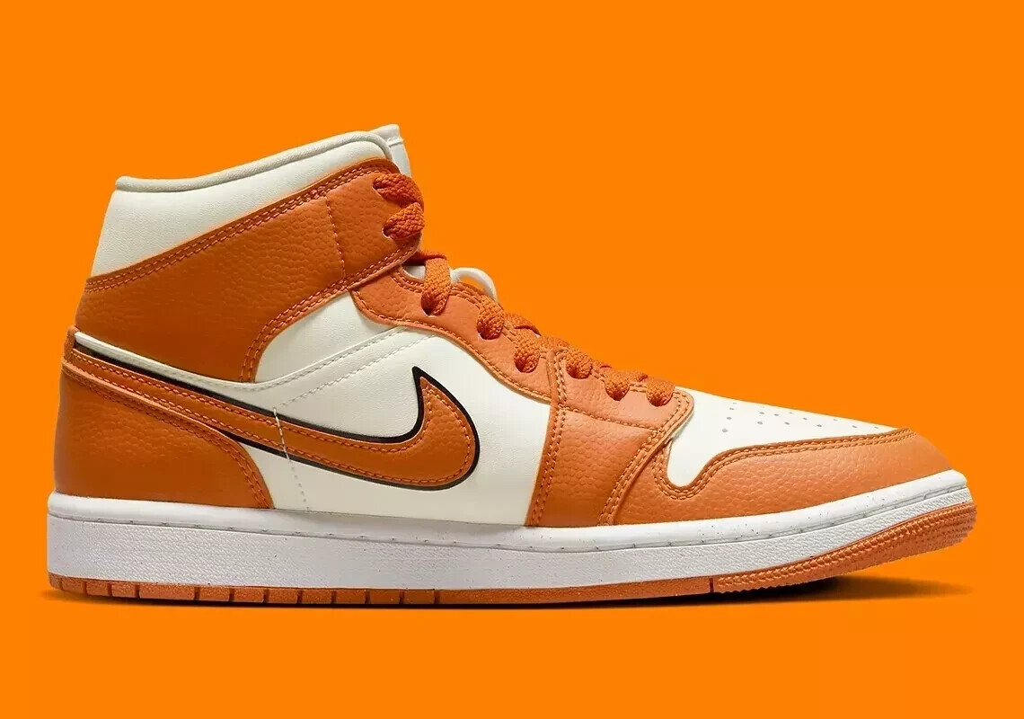 air jordan 1 retro mid se starfish orange platinum