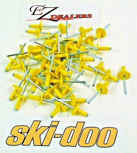 Ski Skin Rivets Vintage Ski-doo Snowmobile,Large Head Yellow Rivets 50 pcs 3/16