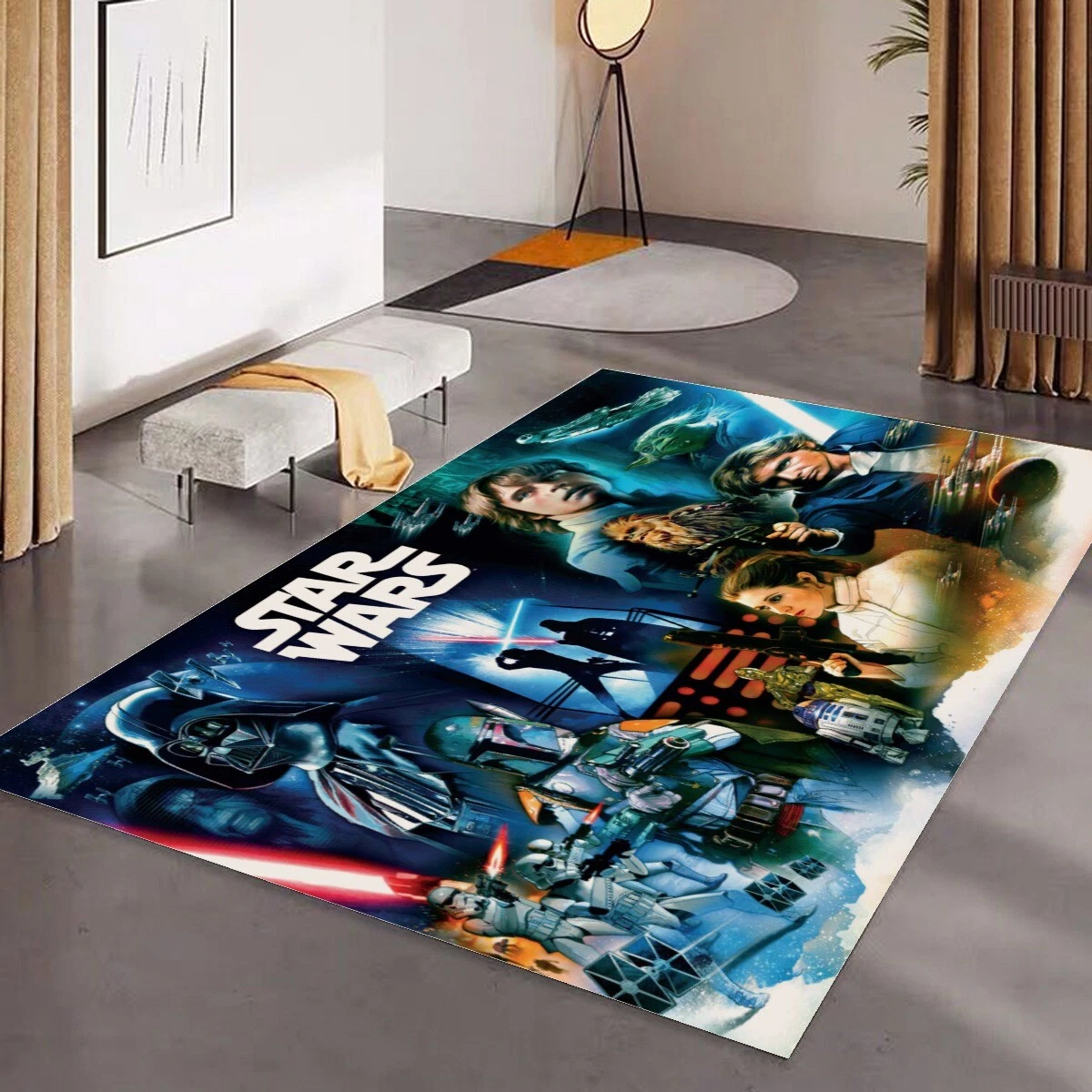 Star Wars Movies Print Foldable Rectangular Floor Mat Rug