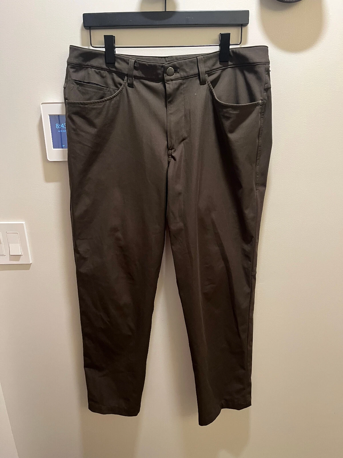 Lululemon Mens ABC Classic Fit 5 Pocket Pant 33 33" x 28.5" Warpstreme Green