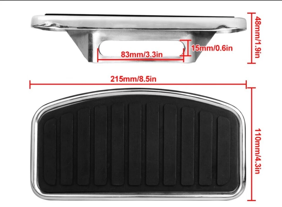Driver Footboard Floorboard For Honda Shadow ACE 750 Yamaha Vstar 650 1997-2003 - Image 3 of 4