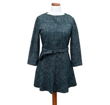 Zara Dress Dark Green 60s Style Retro Mod 12