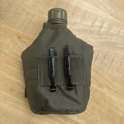 Cantina Militar 1 QT Cantina De Plástico Duro Verde De 1 Cuarto (1 QT) Estilo Militar US ALICE - Equipo De Campo Original Cantina Original Usada Ejército - Foto 9