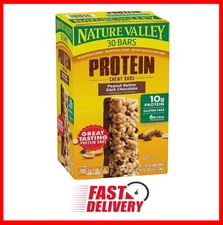 Nature Valley Peanut Butter Dark Chocolate 10g Protein Chewy Bars - 30 Count