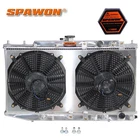 Radiator + Fan Shroud Fit Honda CRX Civic 1988-1991 LX RT DX EX 1.5L L4 AT 2Rows
