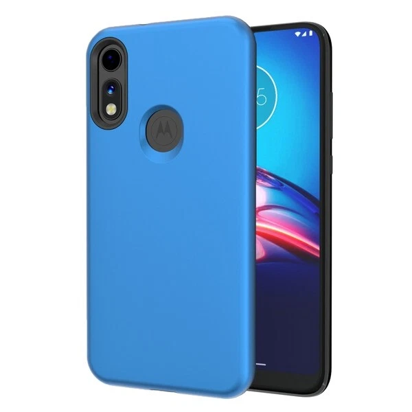 Funda delgada híbrida protectora de goma resistente de doble capa para Motorola Moto E Foto 4 de 4