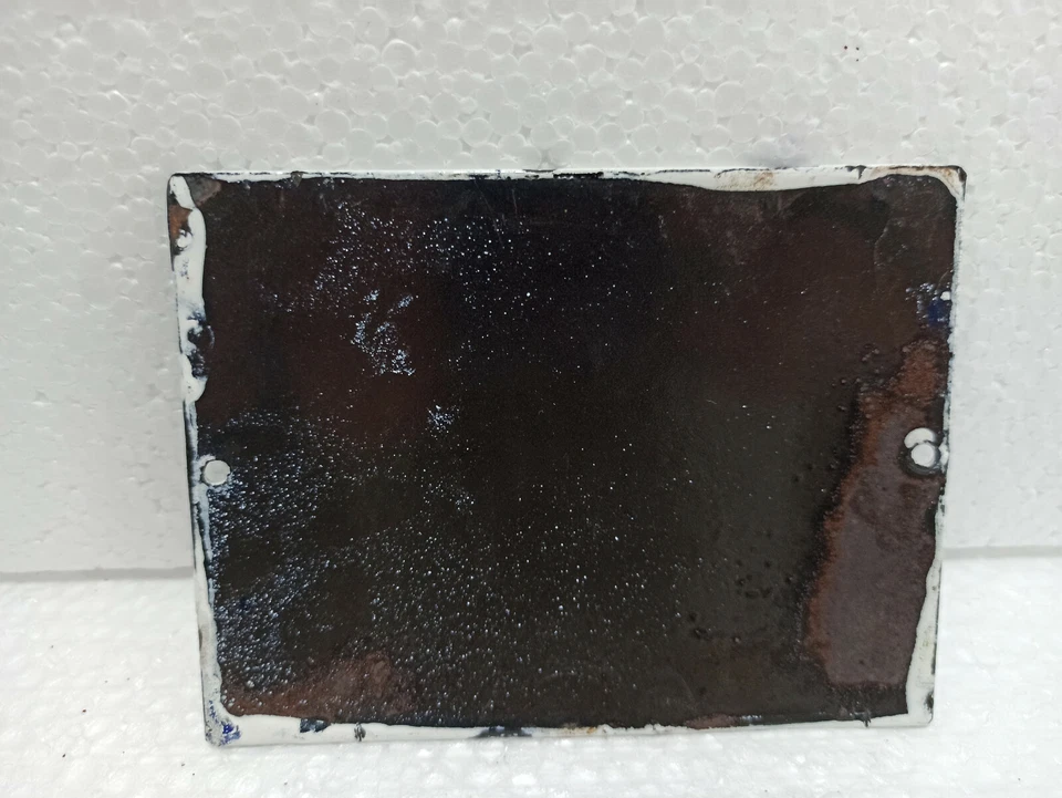 Letrero esmaltado vintage número 95 azul casa puerta calle placa metal porcelana lata Foto 2 de 2