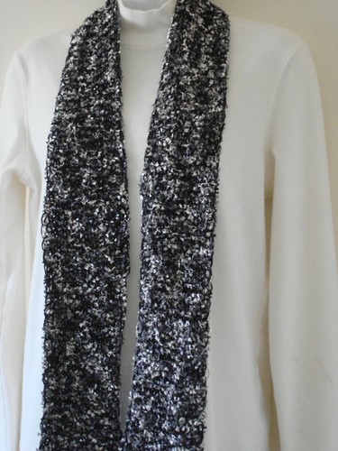 Hand Knit Scarf, Short Eyelash & thin yarn blend - Picture 8 of 25