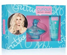 CURIOUS by Britney Spears for Women 2 pcs GIFT SET 3.3 oz EDP Spray + Souffle