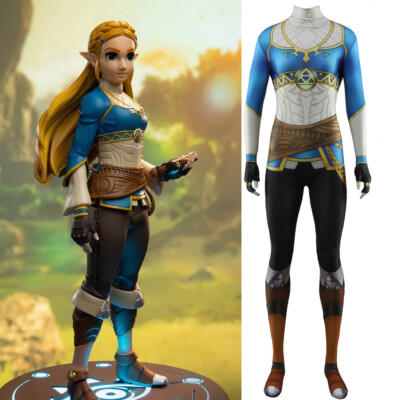 Princess Zelda Jumpsuit The Legend of Zelda Cosplay Costume Adult Kids  Halloween