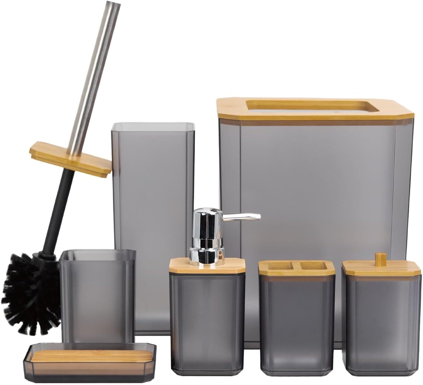 CERBIOR Bathroom Accessories Set 7 Piece Bath Ensemble Includes Soap...