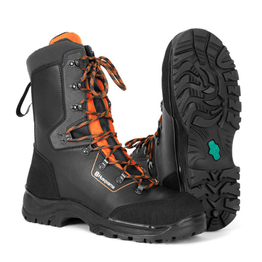 Botas de seguridad Husqvarna clásicas de cuero para motosierra nuevas en caja todas las tallas