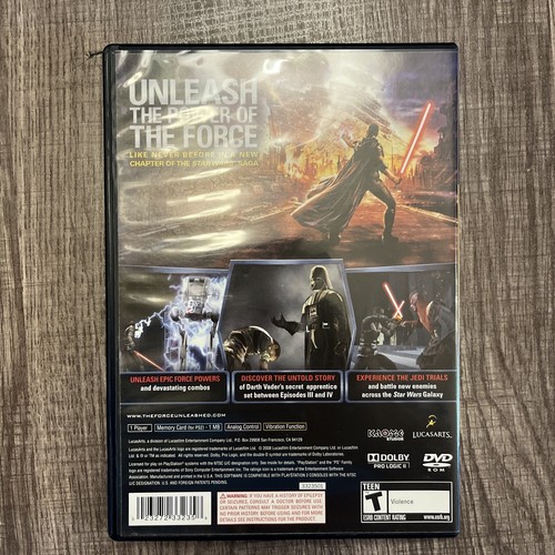 Star Wars: The Force Unleashed (PlayStation 2 PS2) etichetta nera CIB - Foto 2 di 5