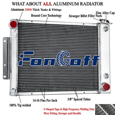 4-Row Radiator For 1967-1969 Chevrolet Camaro/ Pontiac Firebird 5.7L 6.6L V8 GAS