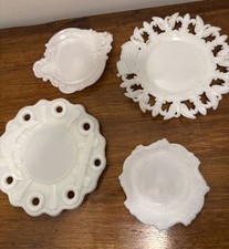 Antique from 1903 Americana Collection Westmoreland Milk Glass 3 Other Plates