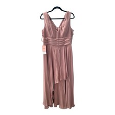 JJ's House Women's A-Line Maxi Slip Mother Of Bride Peach Dress 279275 US:14 NWT