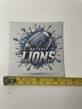 Detroit Lions helmet art print, 