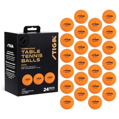 24pk 3-Star Ping Pong Balls - USATT Approved Tournament Quality - ITTF Regula...