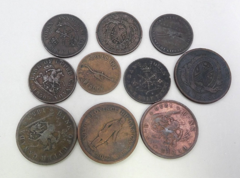 10 Piece Canada Copper Token Collection