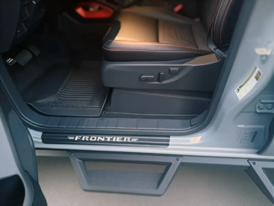 4 piezas pegatinas cubierta rasguño umbral placa puerta umbral coche Nissan Frontier Foto 3 de 4