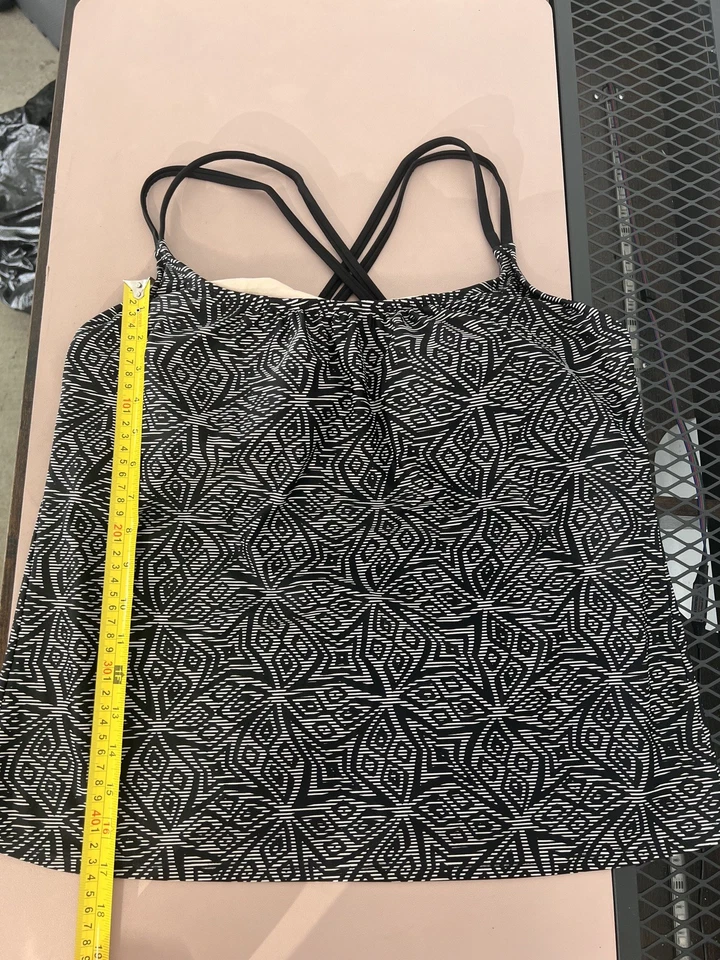 Top de natación Merona Tankini XL negro acolchado Foto 4 de 4