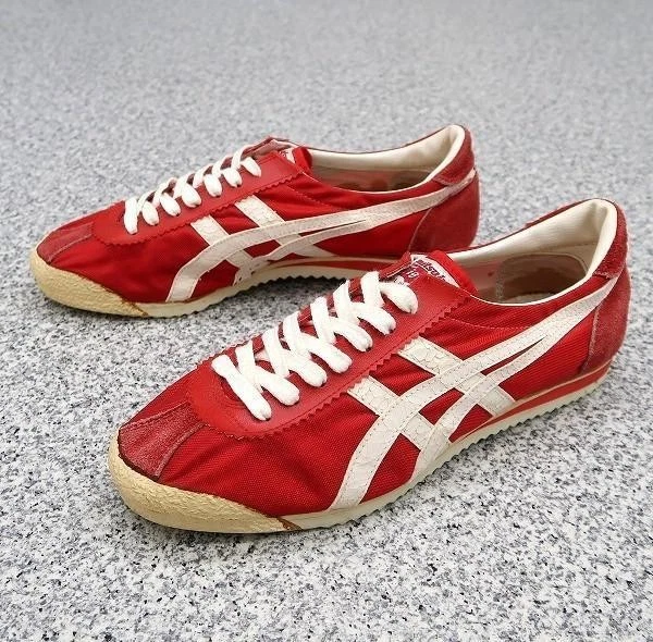 ASICS Uomo 8.0US 70S Onitsuka Tiger Made In Japan Montreal 76 Originale Rosso e Bianco Us
