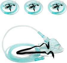 3 Pack Adult Elongated Oxygen Mask for Generator with 6.6' X-Large