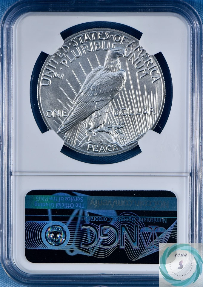 2021 Silver High-Relief Peace Dollar 100th NGC MS 70 Early Rel - #6315956-015 - Image 2 of 4