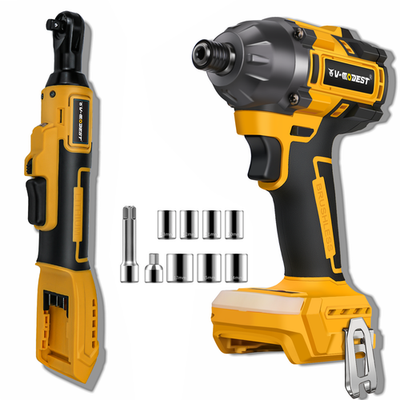 #ad Cordless Impact Driver Ratchet wrench Power Tool Combo For Dewalt 20v Battery $41.99