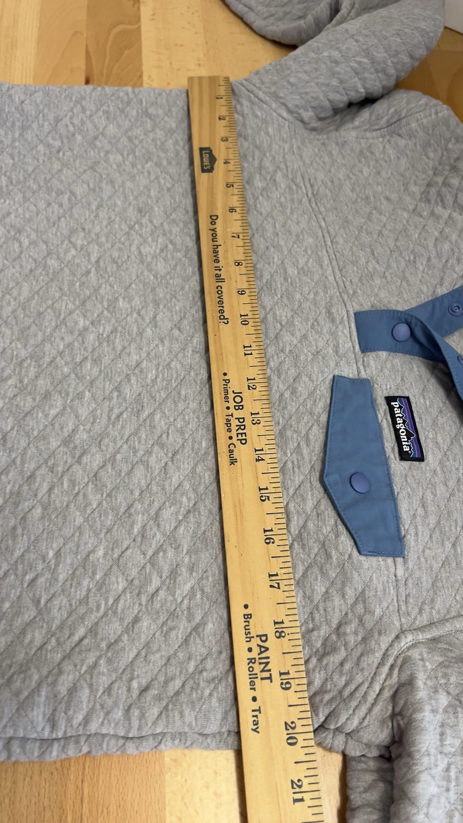 Patagonia Women's Organic Cotton Quilt Snap-T Pullover Gray/Blue M Gorpcore Hike thumbnail 10