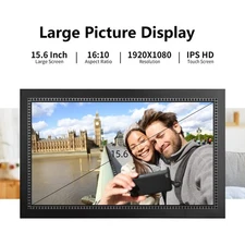 15.6 Inch Large Frameo Digital Photo Frame WiFi, 32GB, 1920 * 1080 IPS HD Touch