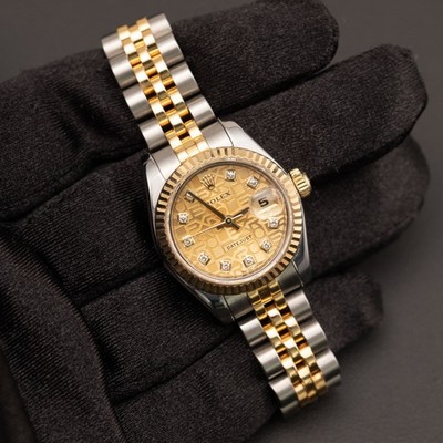 Rolex Datejust 179173 Watch 26mm Factory Diamond Champagne Rolex Datejust 179173 Watch 26mm Factory Diamond Champagne