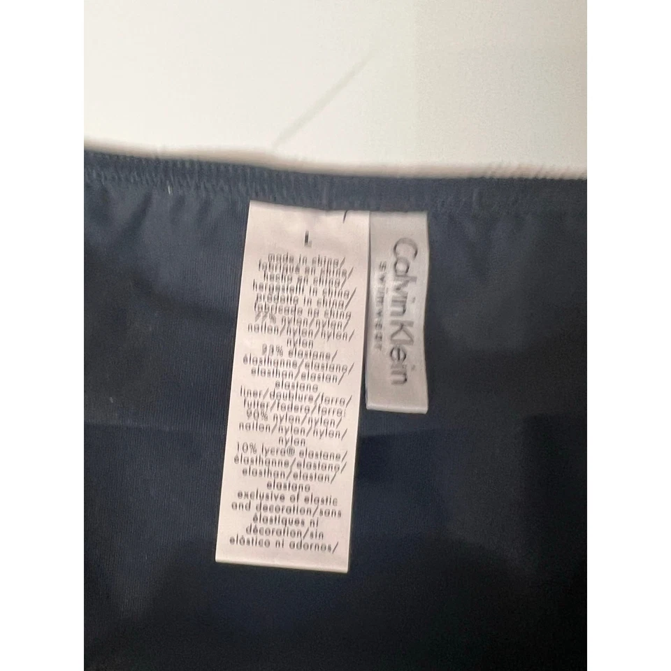 NWT Calvin Klein Swim Skirt Bottom Mid Rise Elastic Waist Black Women's Large - Image 3 of 4