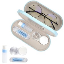 Eyeglass Case Double Sided Travel Size Cute Portable Contact Lens Box 2 in 1 ...