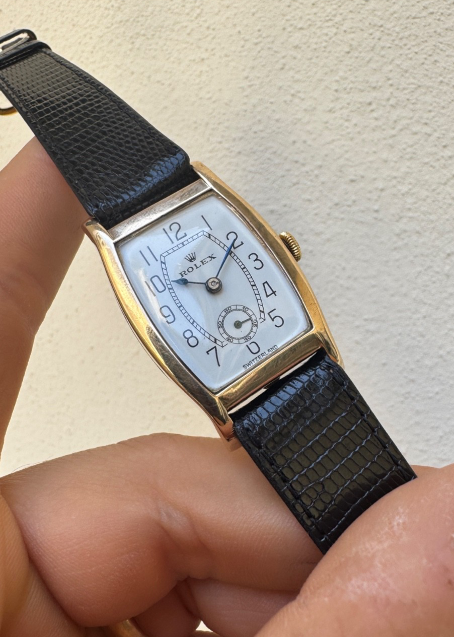 Vintage Rolex 18K Yellow Gold Case 375 Manual Wind Watch