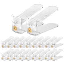 Clear Shoe Slots Organizers 20Pack Shoe Stacker Organizer for Closet Shoe Sta...