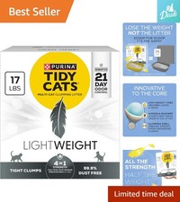 Purina LightWeight 4-in-1 Multi-Cat Litter - 17 lb, 21-Day Odor Control