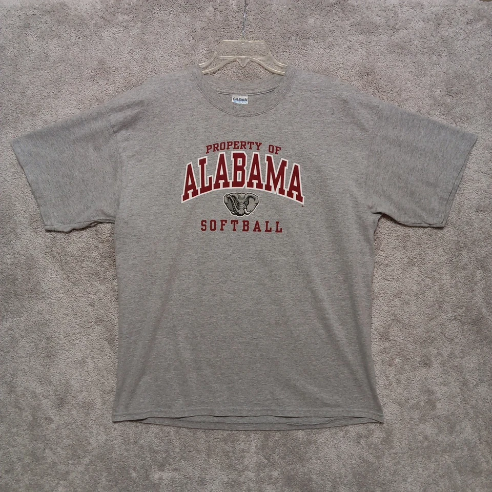 Camiseta de Softbol Alabama Crimson Tide Gris Manga Corta Crew Unisex Talla XL Foto 3 de 4