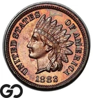 1882 Indian Head Cent Penny, CAMEO PROOF, Premium Quality Superb Gem PR++ CAM