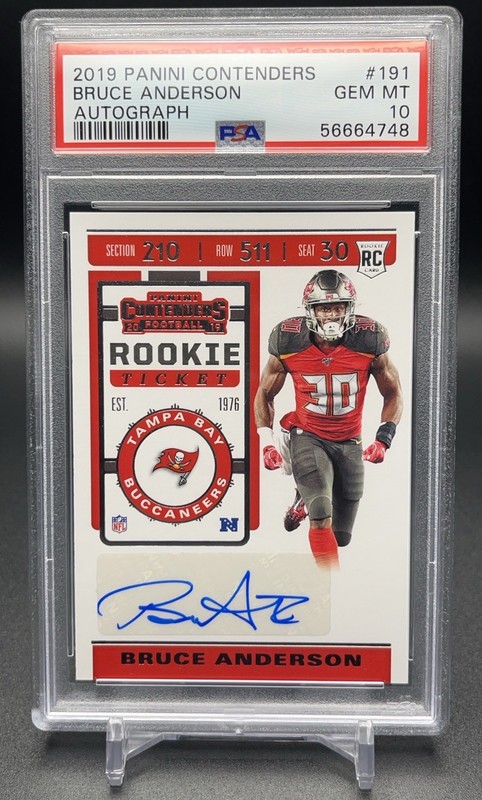 2019 Bruce Anderson Contenders Auto PSA 10 #191