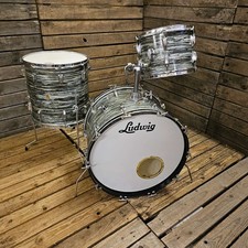 Ludwig Classic Maple Drum Kit, Blue Oyster Pearl 1960s USED! RKCLK280126