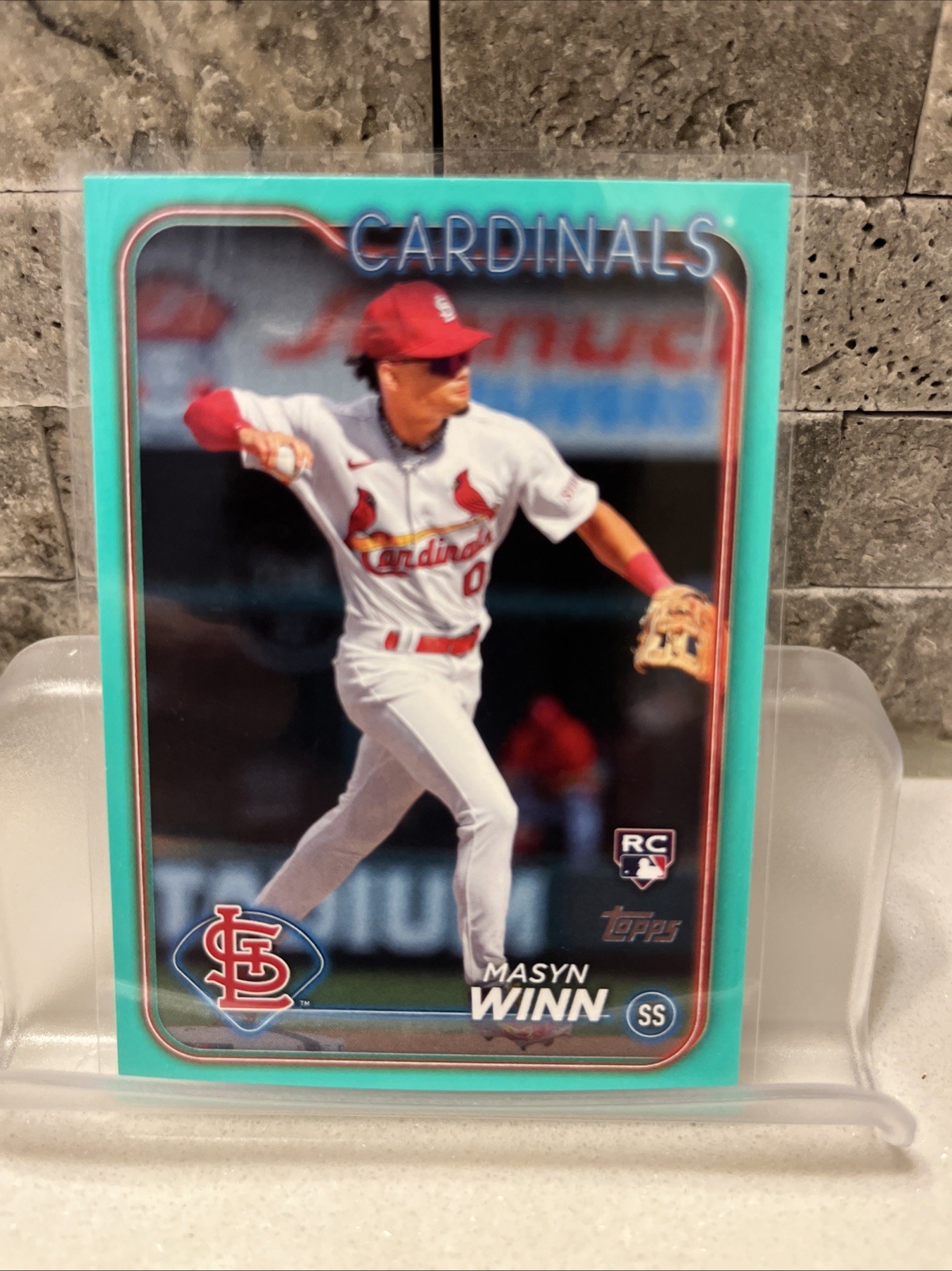 2024 Topps Series 2 - Masyn Winn #480 Aqua (RC)