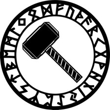 VIKING HAMMER NORSE WARRIOR CELTIC Vinyl decal Sticker