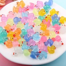 50-100X Mini Resin Ducks Luminous Tiny Ducks Miniature Duck Glow in the Dark UK