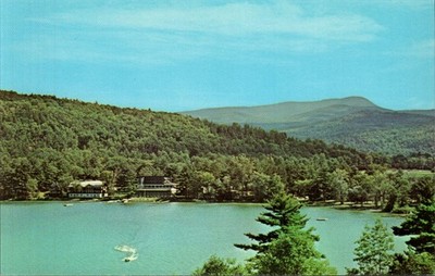 Fairlee Vermont Lake Morey Inn Aerial View 1964 Vintage Postcard Unused